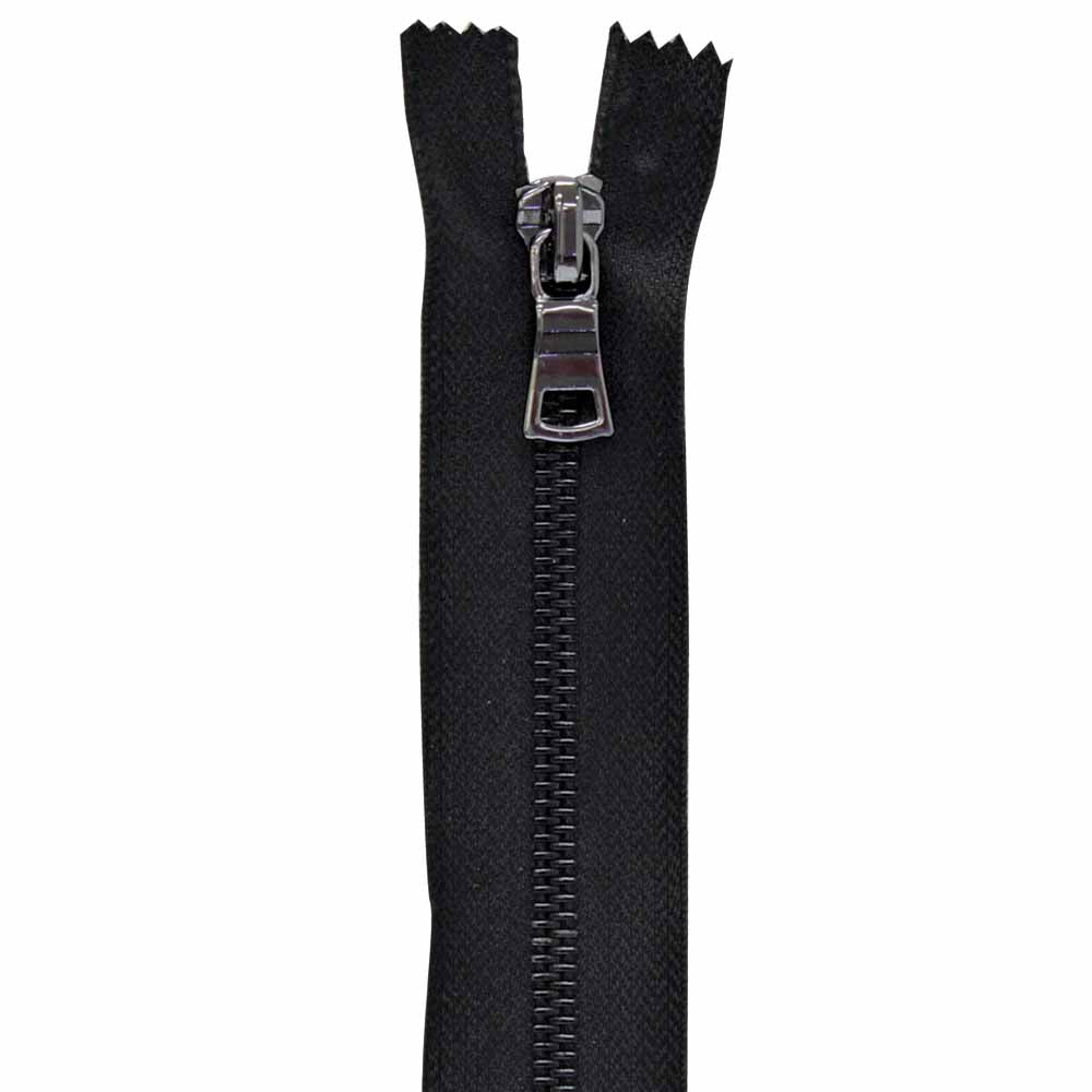 VIZZY One-Way Separating Zipper, 50 cm (20 Inch), Black