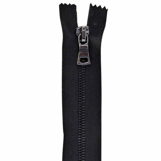 VIZZY One-Way Separating Zipper, 50 cm (20 Inch), Black