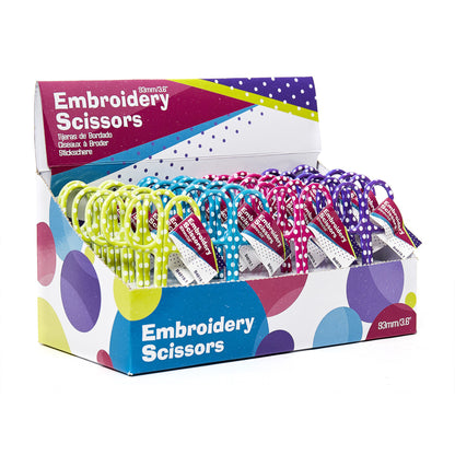 SEW TASTY Embroidery Scissors, 9.3 cm (3 5/8 Inch), 24 Display