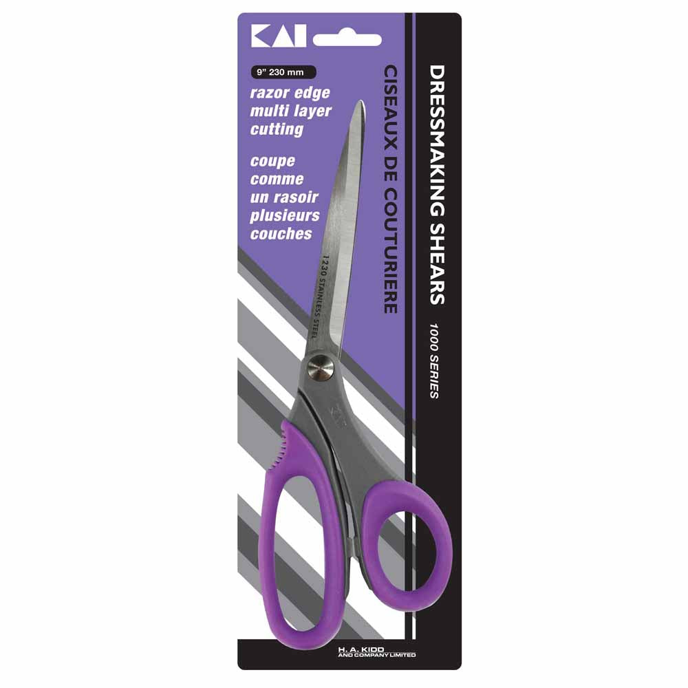 KAI 1000 Series Tailoring Scissors Soft-Grip 9 in (230 mm) Black/Gray