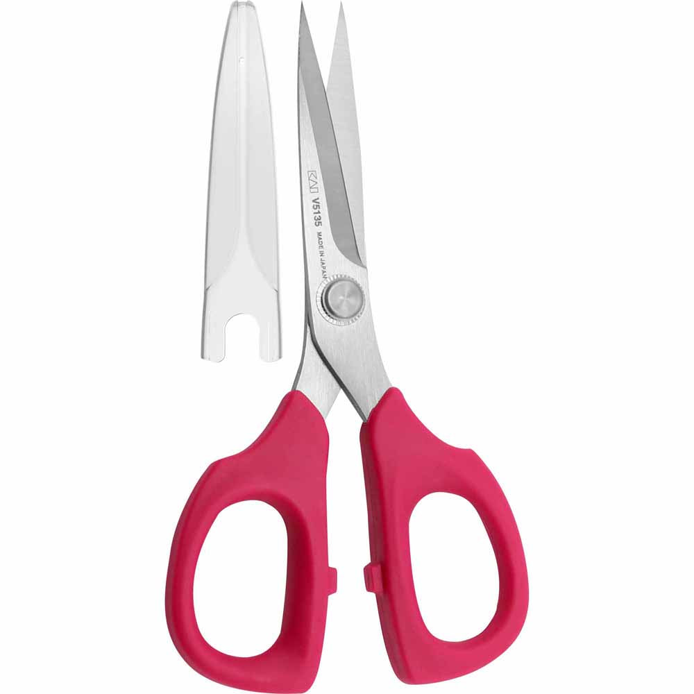 KAI V5135 Embroidery Scissors Very Berry 5 1/2 in (14 cm) With Blade Cap