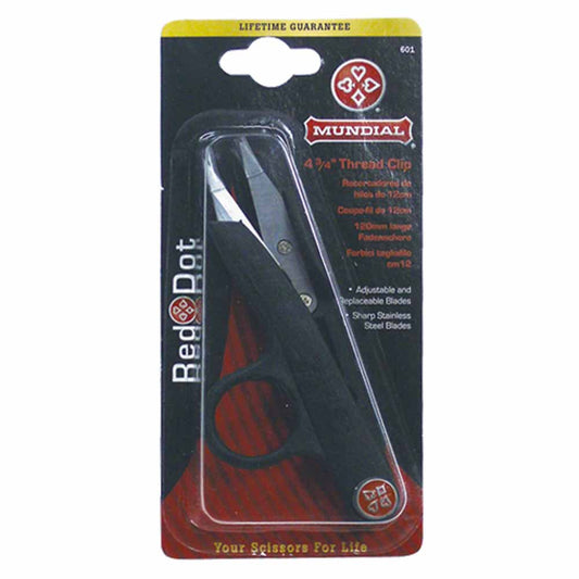 MUNDIAL Red Dot Thread Clipper Scissors 4.75 in (12.1 cm)