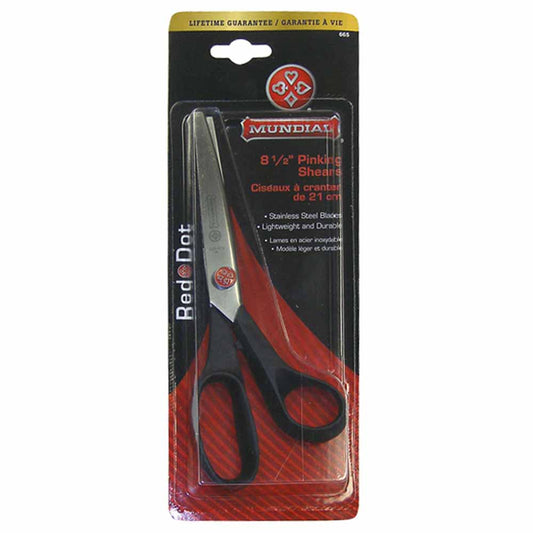 MUNDIAL Red Dot Pinking Shears 8.5 in (21.6 cm)