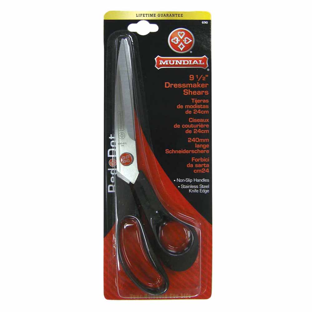 MUNDIAL Red Dot Dressmaker Shears 9.5 in (24.1 cm)