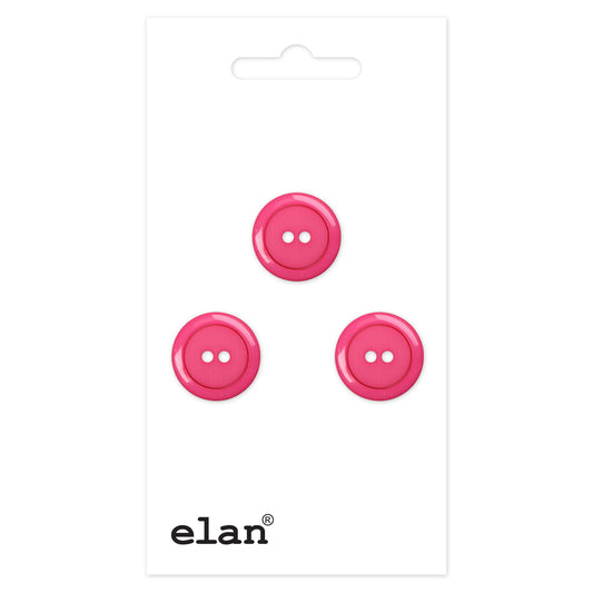 ELAN Button 2-Hole 15 mm (0.59 in) 3 Count