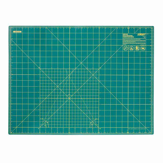 OLFA Double-Sided Self-Healing Rotary Mat 18 in × 24 in, Green