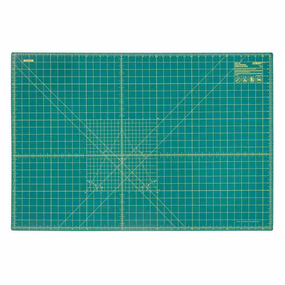 OLFA Double-Sided Self-Healing Rotary Mat 24 in × 36 in, Green