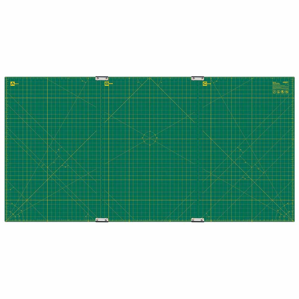 OLFA Continuous Grid Rotary Mat Set 35 in × 70 in, Green
