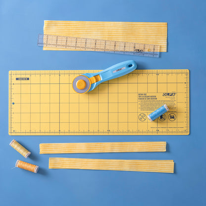 OLFA Double-Sided Self-Healing Rotary Mat 6 in × 18 in, Yellow