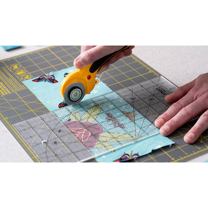 OLFA Double-Sided Self-Healing Rotary Mat 12 in × 18 in, Grey