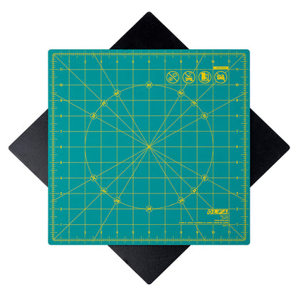 OLFA Rotating Self-Healing Cutting Mat 12 in Square, Green