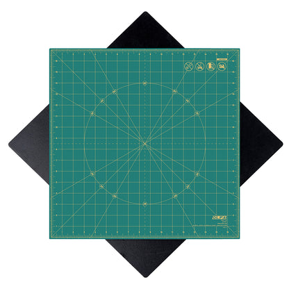 OLFA Rotating Self-Healing Cutting Mat 17 in Square, Green