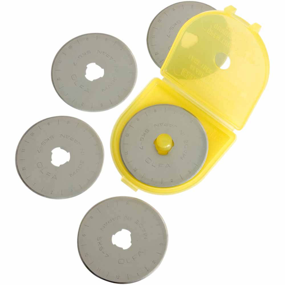 OLFA Rotary Replacement Blade Tungsten Tool Steel 45 mm 5-Pack