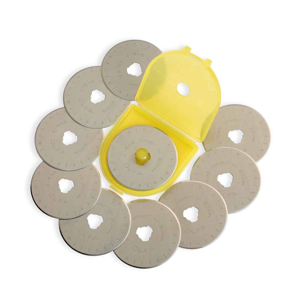 OLFA Rotary Replacement Blade Tungsten Tool Steel 45 mm 10-Pack