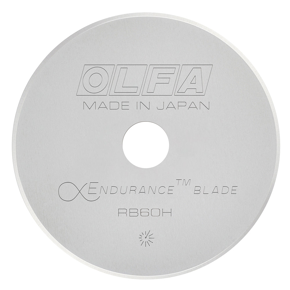 OLFA Endurance Rotary Blade Tungsten Tool Steel 60 mm 2-Pack