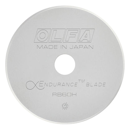 OLFA Endurance Rotary Blade Tungsten Tool Steel 60 mm 2-Pack