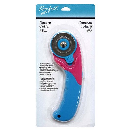 KOMFORT KUT Soft‑Grip Rotary Cutter – 45 mm (1 3/4″) – Reversible