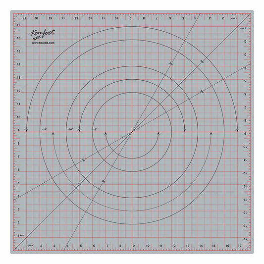 KOMFORT KUT 360° Rotating Cutting Mat – 18 × 18 (45.7 × 45.7 cm)