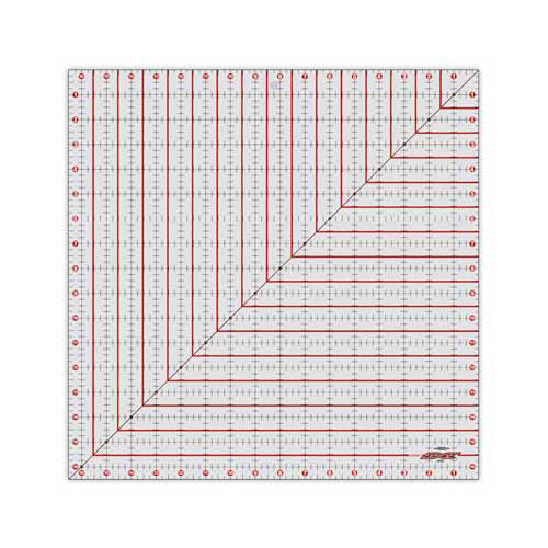 CUTTING EDGE Frosted Square Quilting Ruler, Sharpening Edge, 16.5 in