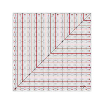 CUTTING EDGE Frosted Square Quilting Ruler, Sharpening Edge, 16.5 in