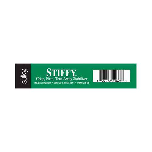 SULKY Stiffy Tear-Away Stabilizer Medium Weight 20 in x 25 yd Bolt