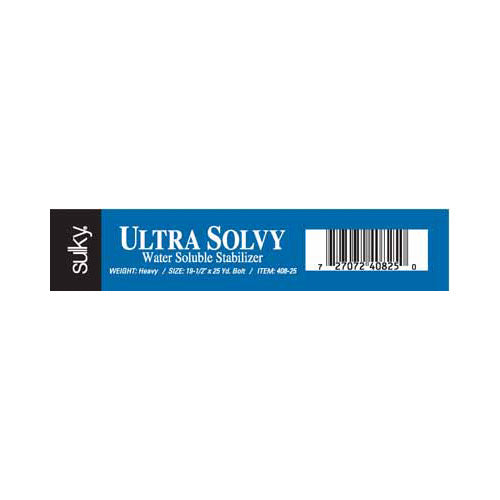 SULKY Ultra Solvy Water-Soluble Stabilizer 20 in × 25 yd Translucent Bolt