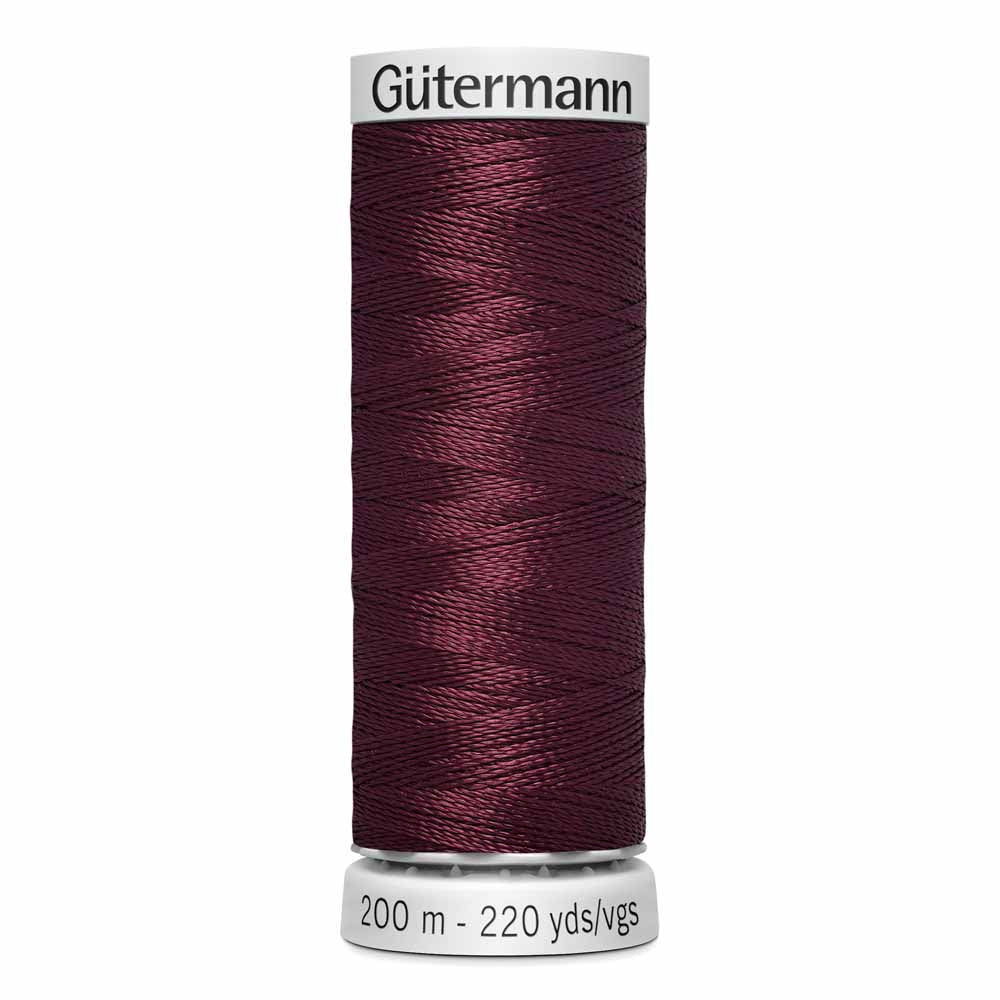 GÜTERMANN Dekor Rayon Thread 200 m - Very Dark Wine