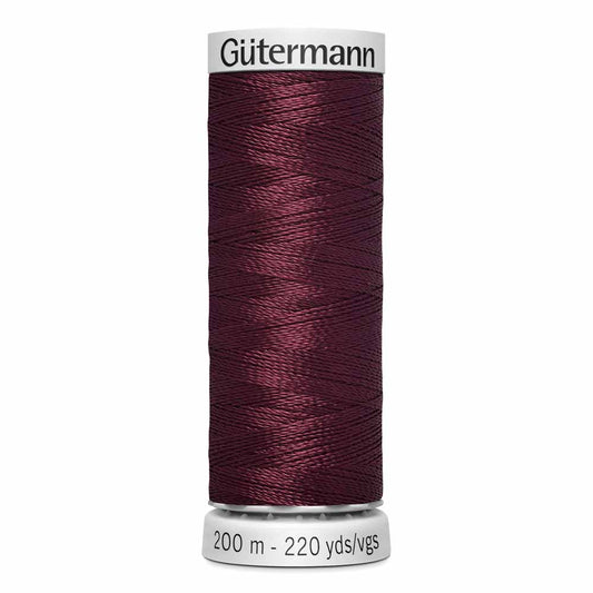 GÜTERMANN Dekor Rayon Thread 200 m - Very Dark Wine