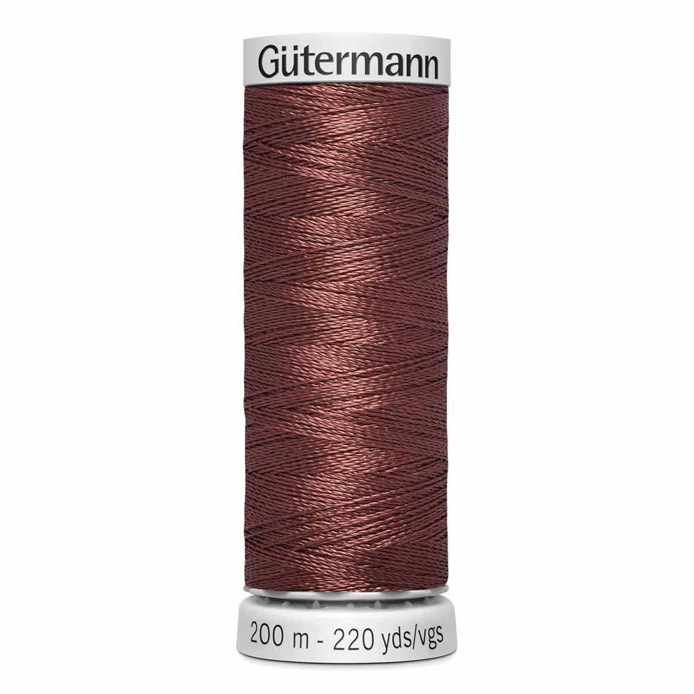 GÜTERMANN Dekor Rayon Thread 200 m - Brownish Red