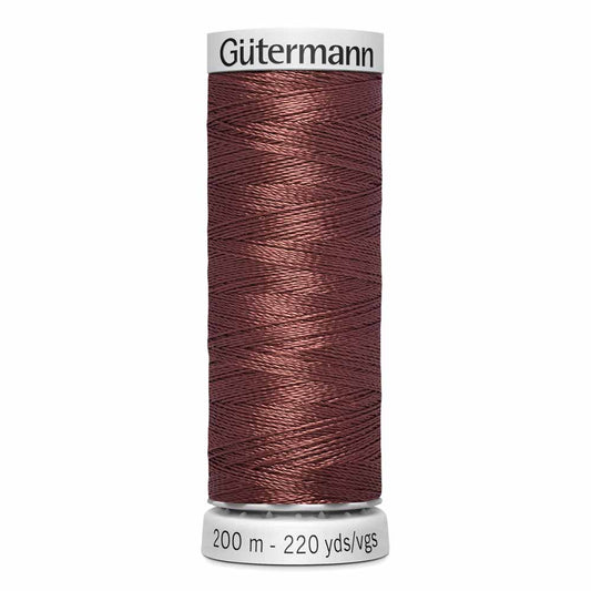 GÜTERMANN Dekor Rayon Thread 200 m - Brownish Red