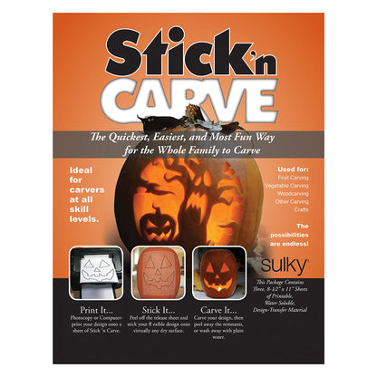 SULKY Stick ’n Carve Pattern Transfer Sheets 8.5 in. x 11 in. 3-Pack