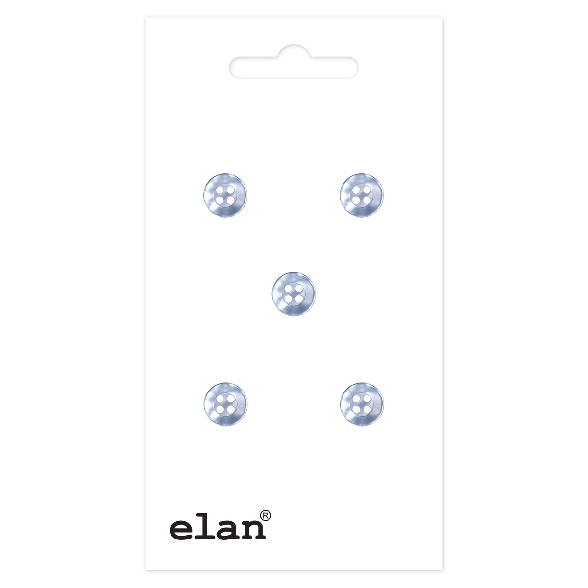 ELAN 4 Hole Button 12 mm (1/2 in), 5 Count