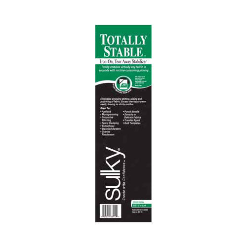 SULKY Totally Stable Iron-On Tear-Away Stabilizer White 12 in × 12 yd Roll