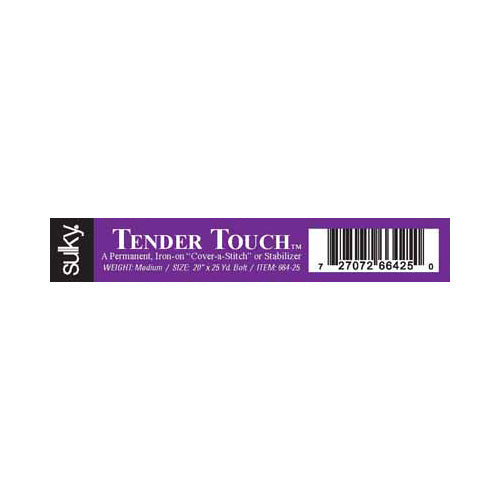 SULKY Tender Touch Lightweight Iron-On Backing 20 in x 25 yd White Bolt