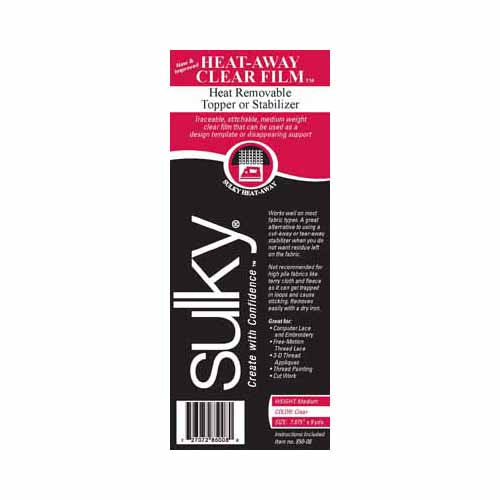 SULKY Heat-Away Clear Film Stabilizer 7 7/8 in x 9 yd Roll