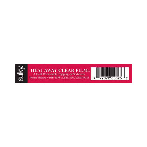 SULKY Heat-Away Heat-Removable Film Topper 50 cm × 23 m Clear