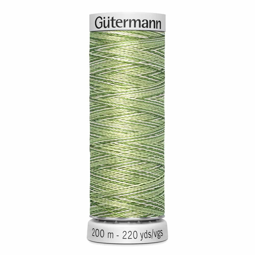 GÜTERMANN Dekor Rayon Thread 200 m Variegated Greens - SKU 4009991