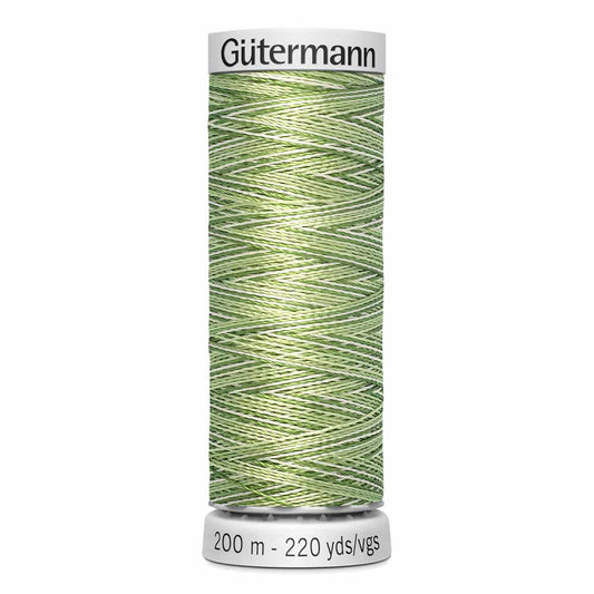 GÜTERMANN Dekor Rayon Thread 200 m Variegated Greens - SKU 4009991