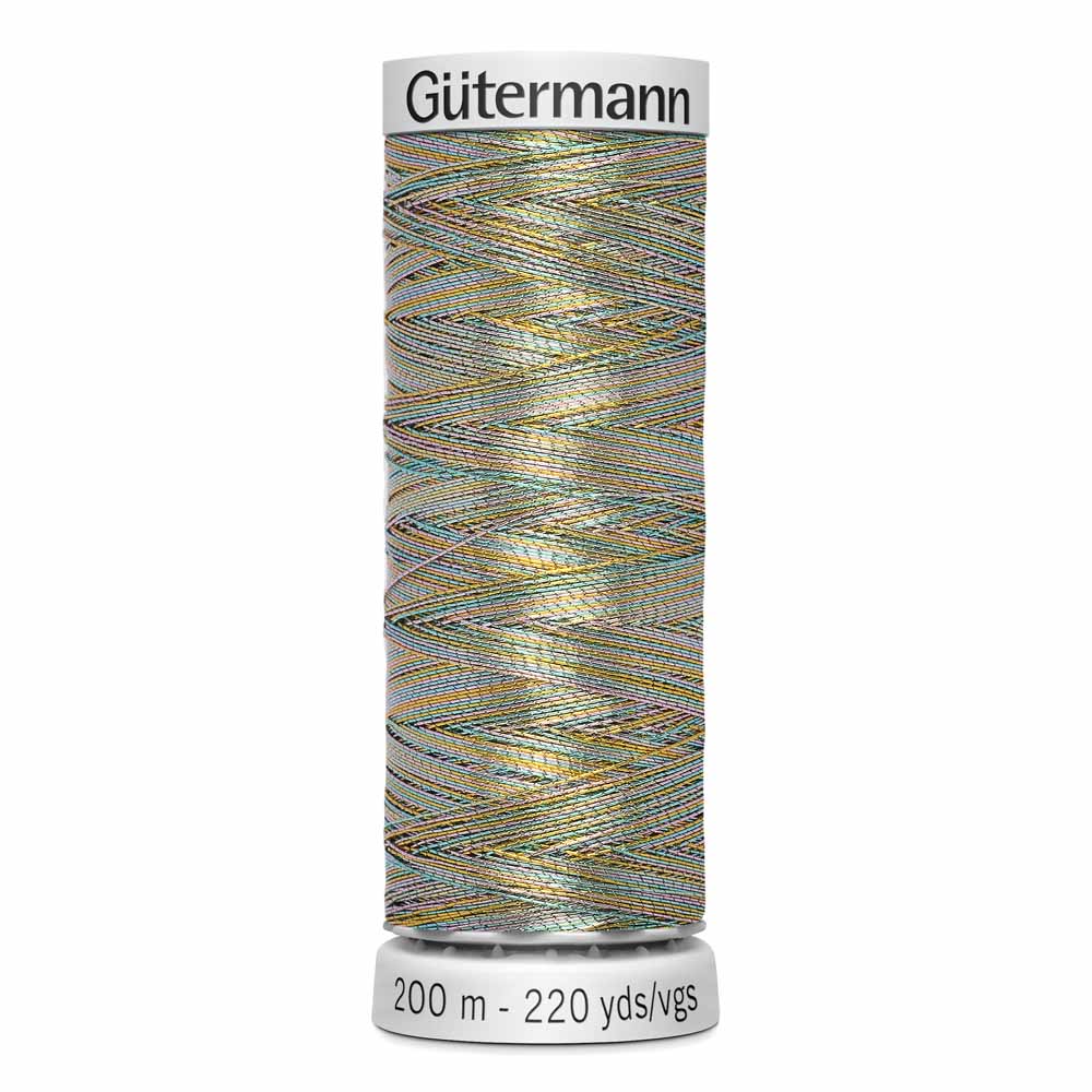 GÜTERMANN Dekor Metallic Thread 200 m Variegated Blue Sky - SKU 4010071