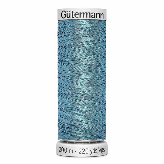 GÜTERMANN Dekor Metallic Thread 200 m Light Blue - SKU 4010143