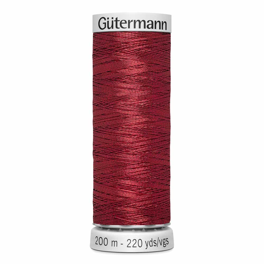 GÜTERMANN Dekor Metallic Thread 200 m Red - SKU 4010247
