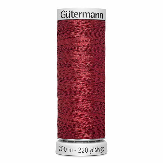 GÜTERMANN Dekor Metallic Thread 200 m Red - SKU 4010247