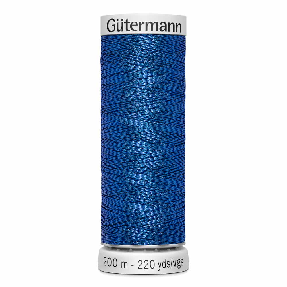 GÜTERMANN Dekor Metallic Thread 200 m Royal Blue - SKU 4010315