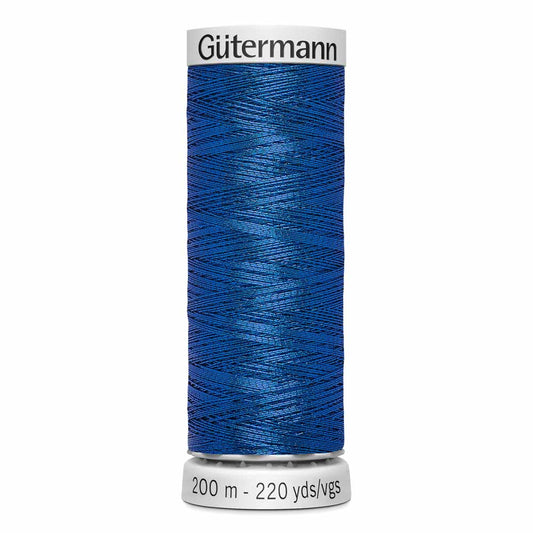 GÜTERMANN Dekor Metallic Thread 200 m Royal Blue - SKU 4010315