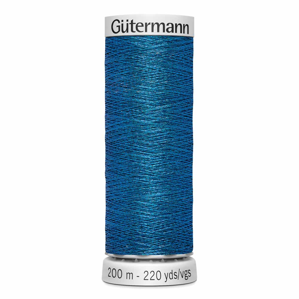 GÜTERMANN Dekor Metallic Thread 200 m True Blue - SKU 4010483