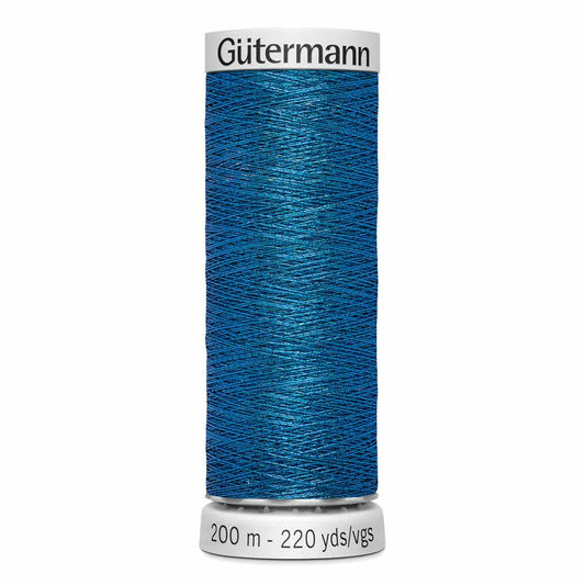 GÜTERMANN Dekor Metallic Thread 200 m True Blue - SKU 4010483