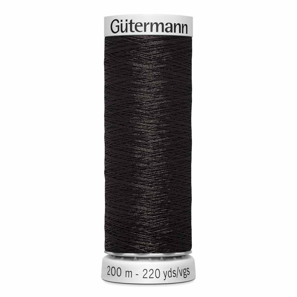 GÜTERMANN Dekor Metallic Thread 200m - Black