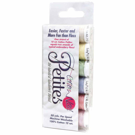 SULKY Cotton Petites 12 wt Thread Set 6 × 50 yd Spring Assortment