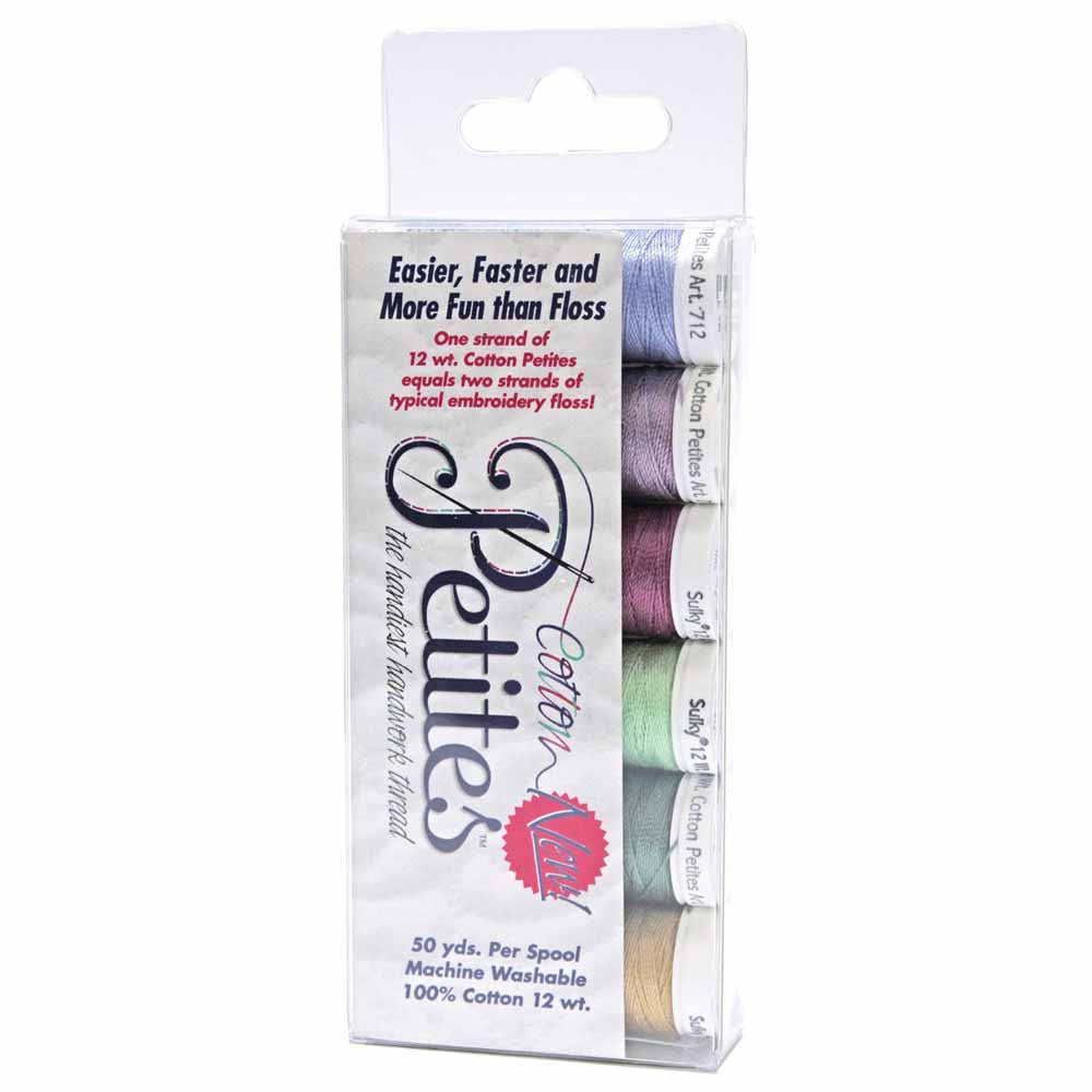 SULKY Cotton Petites 12 wt Thread Set 6 × 50 yd Rosewood Manor Assortment