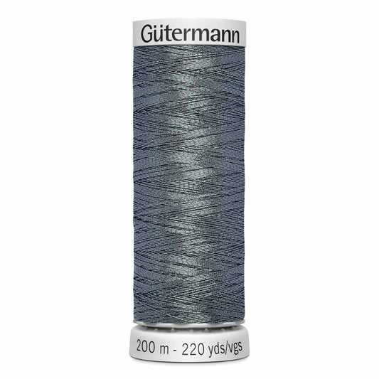 GÜTERMANN Dekor Metallic Thread, Gray, 200 m (219 yd)